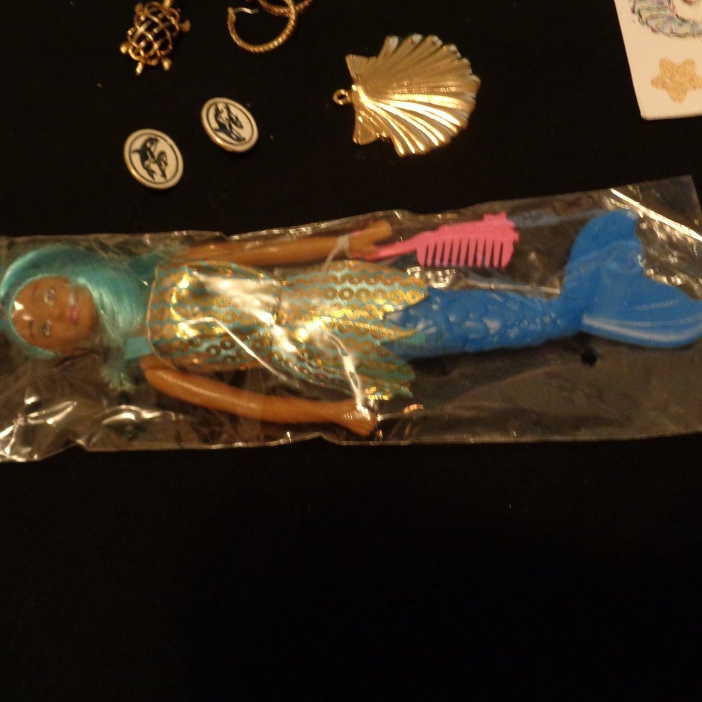 MERMAIDCORE MERMAID DOLL SEA JEWERLY BARBIE SWIM TOP MER STICKERS LOT